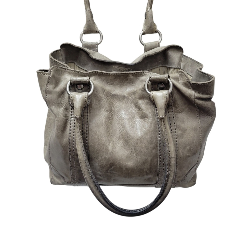 Frye Melissa Tote Women’s Genuine Distressed Leather Gray #34DB138 - Picture 6 of 10